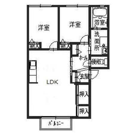 手柄駅 徒歩10分 2階の物件間取画像